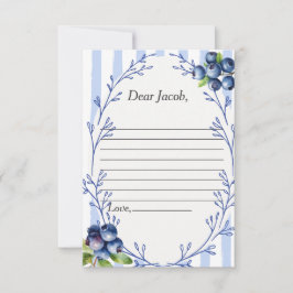 Tarjeta de respuesta Time Capsule Poem Blueberry