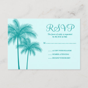 Tarjeta de respuesta tropical del árbol de palmas 