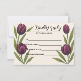 Tarjeta de respuesta Tulipán Antiguo