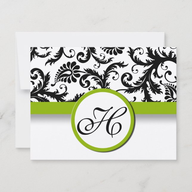 Tarjeta de respuesta verde de Apple - Texto en el  (Anverso)