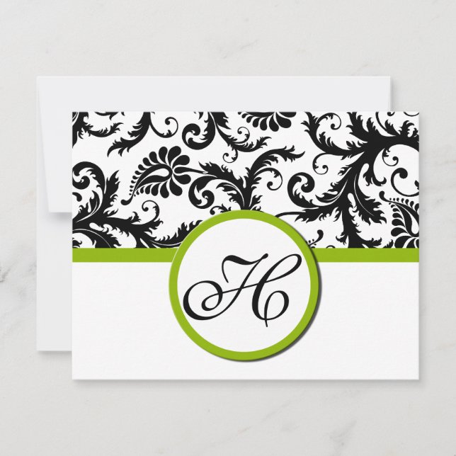 Tarjeta de respuesta verde de Apple - Texto en el  (Anverso)