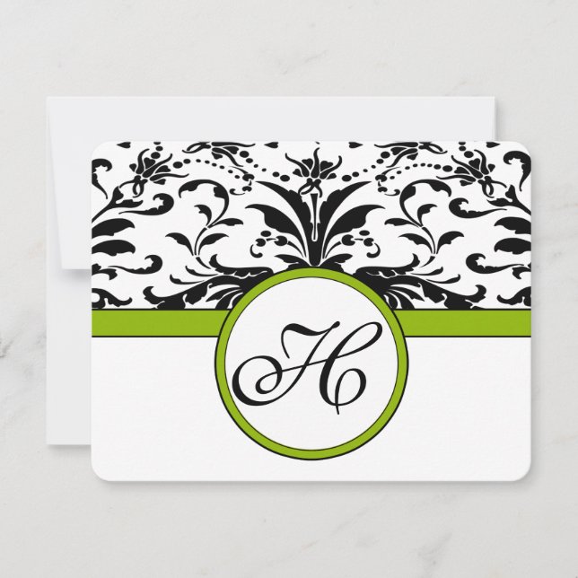 Tarjeta de respuesta verde de Apple - Texto en el  (Anverso)