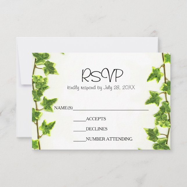 Tarjeta de respuesta - Verde Ivy (Anverso)