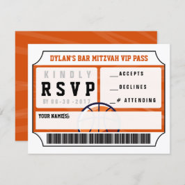TARJETA DE RESPUESTA VIP DE BALONCESTO Bar Bat Mit