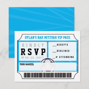 TARJETA DE RESPUESTA VIP FÚTBOL Invitación Bar Mit