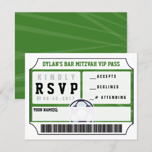 TARJETA DE RESPUESTA VIP FÚTBOL Invitación Bar Mit