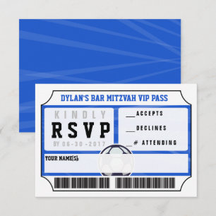 TARJETA DE RESPUESTA VIP FÚTBOL Invitación Bar Mit