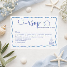 Tarjeta de respuesta y comidas de boda de vida mar