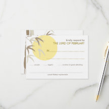 Tarjeta de Respuesta Yellow Sunrise Bamboo Zen Ori