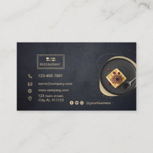 tarjeta de restaurante personalizado   Foto modern