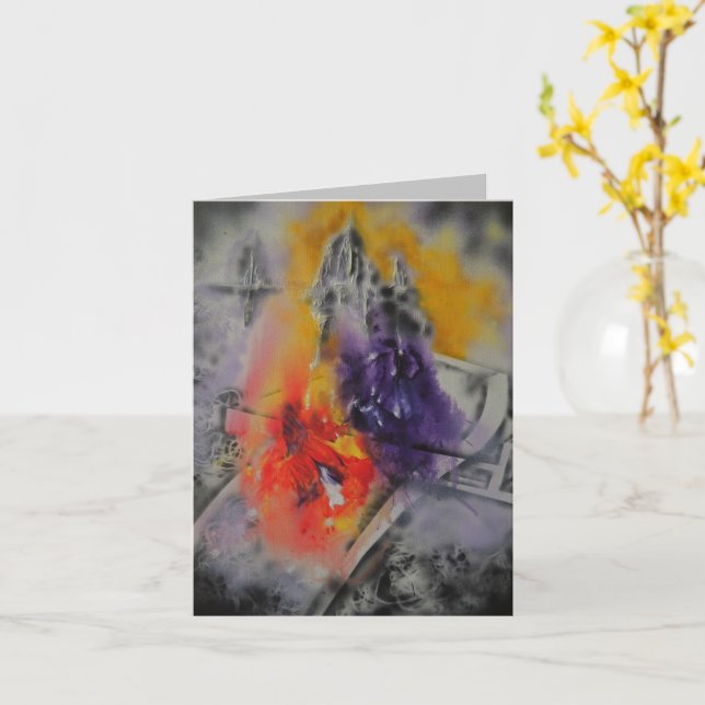 Tarjeta de resumen de pensamientos de color (flor amarilla)