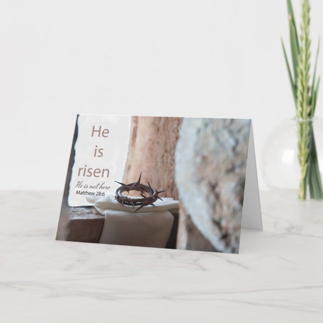 Tarjeta de resurrección cristiana (Anverso)