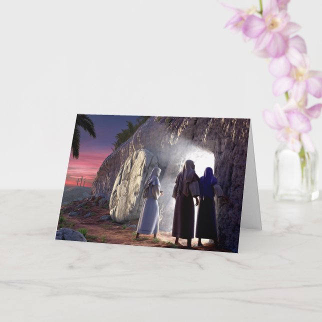 Tarjeta de resurrección cristiana (Orquídea)