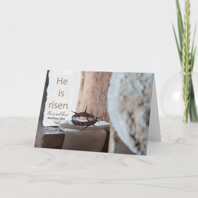 Tarjeta de resurrección cristiana (Anverso)