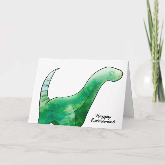 Tarjeta de retiro de dinosaurios (Anverso)