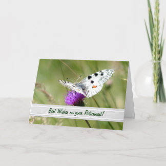 Tarjeta de retiro de la mariposa Apolo