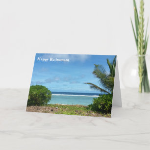 tarjeta de retiro de playa