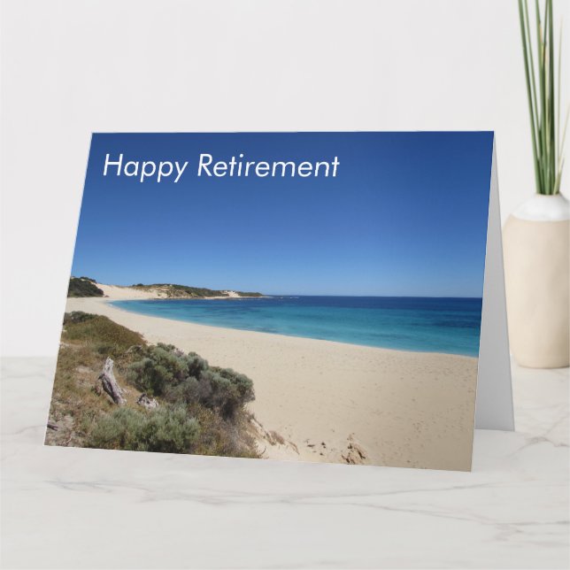 tarjeta de retiro de playa grande (Anverso)