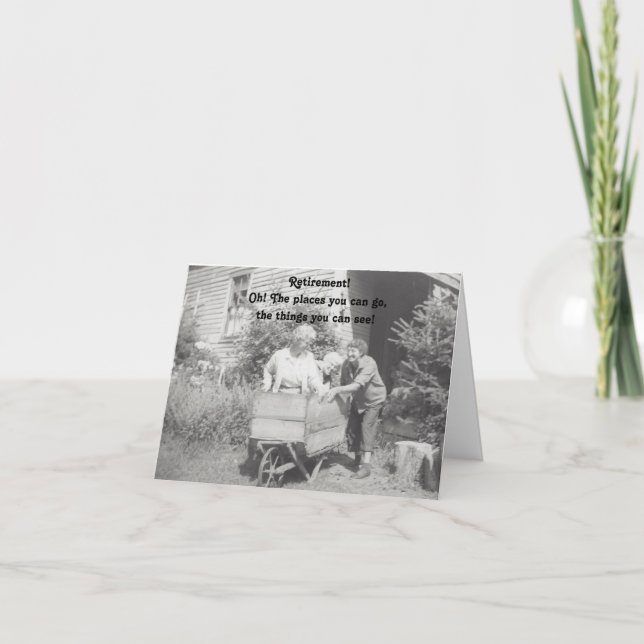 Tarjeta de retiro divertida (Anverso)