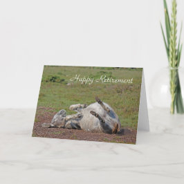 Tarjeta de retiro feliz de Donkey