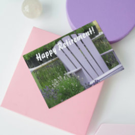 Tarjeta de retiro fotográfico de la silla Lavender