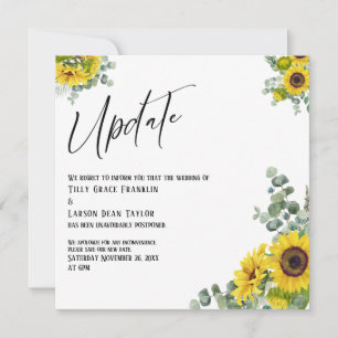 Tarjeta de retraso de boda Actualización de Giraso