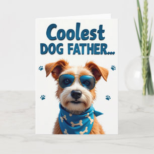 Tarjeta de retrato de canino genial con lunares