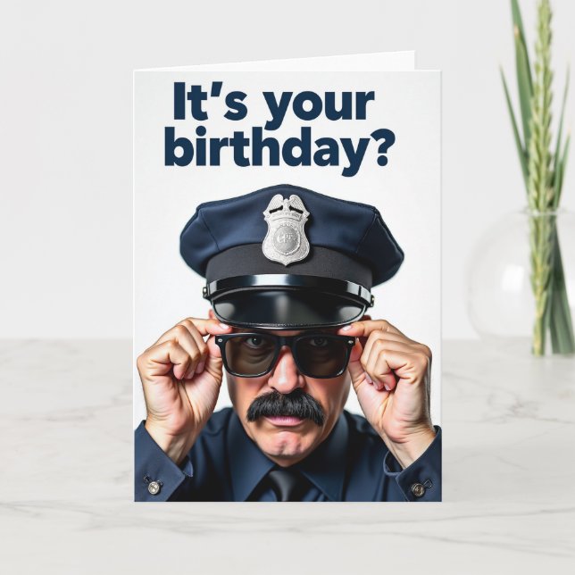 Tarjeta de retrato de cumpleaños intenso (Anverso)