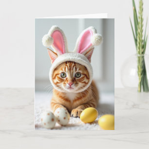 Tarjeta de retrato de disfraz de gatito lindo