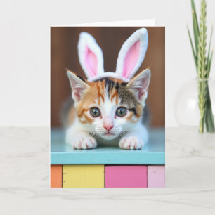 Tarjeta de retrato de gatito adorable