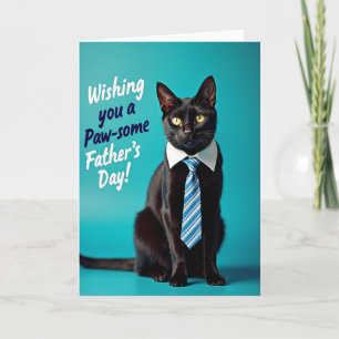 Tarjeta de retrato de gato de lunares