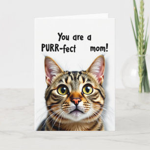 Tarjeta de retrato de gato madre perfecto