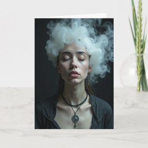Tarjeta de retrato de humo místico