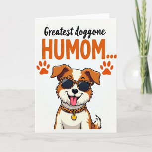 Tarjeta de retrato de Humom de perro más grande