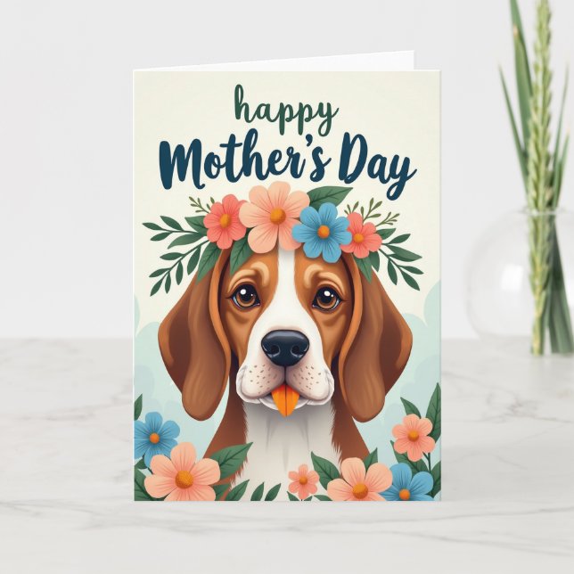 Tarjeta de retrato de perro con lámina de imitació (Anverso)