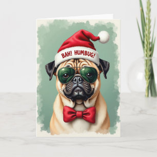 Tarjeta de retrato de perro gruñón