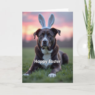 Tarjeta de retrato de perro suave