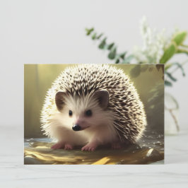 Tarjeta de retrato de vida silvestre Baby Hedgehog