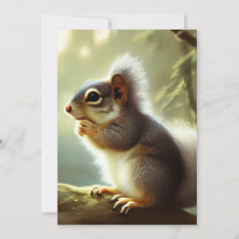 Tarjeta de retrato de vida silvestre Baby Squirrel