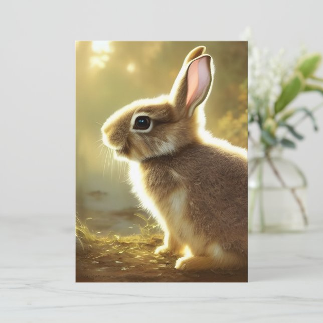 Tarjeta de retrato de vida silvestre Cute Cottonta (Anverso de pie)