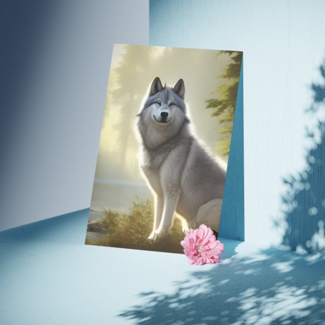 Tarjeta de retrato de vida silvestre Lobo de Mader (Subido por el creador)