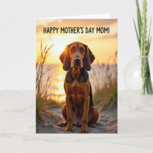 Tarjeta de retrato del día de la madre de Tan Blac