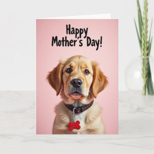 Tarjeta de retrato del día de la madre del perro d