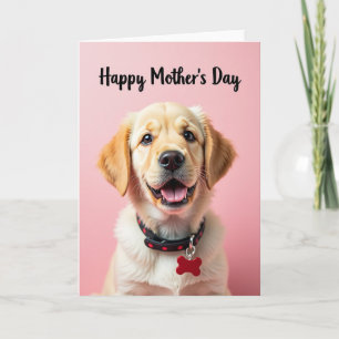 Tarjeta de retrato del día de las madres perrunas