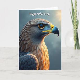 Tarjeta de retrato del Día del Padre con majestuos