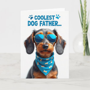 Tarjeta de retrato del Día del Padre con perro gen