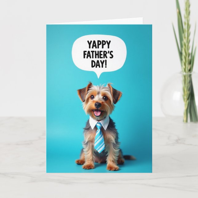 Tarjeta de retrato del Día del Padre Yappy (Anverso)