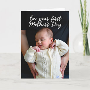 Tarjeta de retrato del primer día de la madre