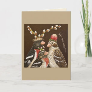 Tarjeta de retrato familiar de Grosbeak