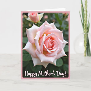 Tarjeta de retrato floral rosa